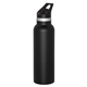 aerial view a black colson 20 oz vacuum insulated water bottle w / straw lid, image 1 of 2