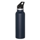 a navy blue colson 20 oz vacuum insulated water bottle w / straw lid