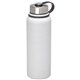 a white helix 40 oz vacuum insulated water bottle