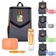 a group of victory lunch drink to go backpack set