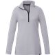 aerial view a silver heather (927) womens asgard eco knit half zip, image 1 of 6