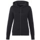 aerial view a black (995) womens argus eco fleece full zip hoody, image 1 of 4