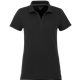 aerial view a black (995) womens somoto eco short sleeve polo, image 1 of 4