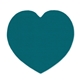 a teal heart - shaped rubber jar opener