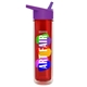 a violet lid & transparent red bottle the chiller - 16 oz double wall insulated bottle with flip straw lid and digital imprint