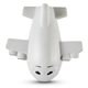 aerial view a gray smiling airplane shape stress ball, image 1 of 6