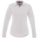 aerial view a white (125) womens mori long sleeve performance polo, image 1 of 4
