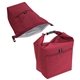 aerial view a bright red bellevue heathered polyester insulated lunch tote, image 1 of 2