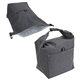aerial view a charcoal bellevue heathered polyester insulated lunch tote, image 1 of 2