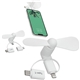 aerial view a white cellphone fan android, apple or type - c, image 1 of 2