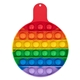 aerial view a rainbow promotional custom push pop it circle stress reliever game, image 1 of 2