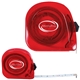 a translucent red 10 mini tape measure