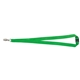 aerial view a green 3/4 polyester lanyard with silkscreen imprint, image 1 of 2