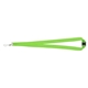 aerial view a lime green 3/4 polyester lanyard with silkscreen imprint, image 1 of 2