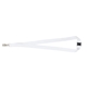 a white 3/4 polyester lanyard with silkscreen imprint