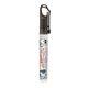 a trans black sprayclip 10 ml. antibacterial hand sanitizer spray pump bottle with carabiner clip cap (photoimage full color)