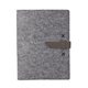 aerial view a slate gray leather & royal waxed linen accent boxelder felt padfolio, image 1 of 2