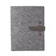 aerial view a slate gray leather & country red waxed linen accent boxelder felt padfolio, image 1 of 2
