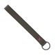 aerial view a slate gray leather & fuchsia linen accent hayward leather wrist keychain with metal split - ring, image 1 of 2