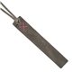 aerial view a slate gray leather & fuchsia linen accent turner tasseled bookmark, image 1 of 2