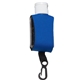 aerial view a royal blue cozy clip 1 oz moisture bead hand sanitizer with protector, image 1 of 2