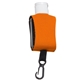 aerial view a orange cozy clip 1 oz moisture bead hand sanitizer with protector, image 1 of 2