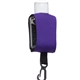 aerial view a purple cozy clip 1 oz moisture bead hand sanitizer with protector, image 1 of 2
