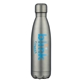 aerial view a matte finish gunmetal 17 oz double wall stainless steel vacuum bottle, image 1 of 2