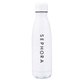 aerial view a matte finish white 17 oz double wall stainless steel vacuum bottle, image 1 of 2