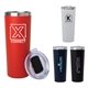 a group of lontano 28 oz double wall, stainless steel travel tumbler