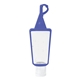 a blue 1 oz 75 bottle antibacterial hand sanitizer gel w / silicone keyring clip