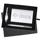 aerial view a black the sybil power bank stylus pen gift set, image 1 of 2