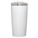 aerial view a white maddox 20 oz stainless steel vacuum insulated tumbler, image 1 of 2