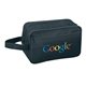 a black 600d polyester toiletries travel kit