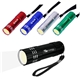 aerial view a group of spectre cob led aluminum flashlight w / strap, image 1 of 2
