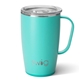 aerial view a aqua 18 oz swig life(tm) travel mug, image 1 of 3