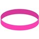 a pink debossed silicone wristband