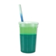 aerial view a group of promotional personalized 22 oz mood stadium plastic cup / straw / lid set, image 20 of 25