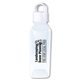 aerial view a clear bottle & white lid 24 oz classic edge bottle with handle lid, image 2 of 2