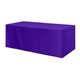 a purple (pms 669) fitted poly / cotton 3- sided table cover - fits 8 standard table