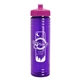 a pink lid & transparent violet bottle 24 oz slim fit water bottle with push - pull lid