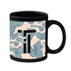 aerial view a black 11 oz avery full color mug, image 1 of 2