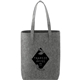 aerial view a charcoal recycled felt shopper tote, image 1 of 6