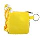aerial view a yellow sporty pouch colorful ear buds, image 1 of 2