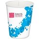 a blue floating cube custom stadium cup