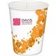 a orange floating cube custom stadium cup