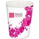 a pink floating cube custom stadium cup
