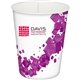 a purple floating cube custom stadium cup