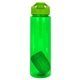 aerial view a green easy pour 24 oz colorful bottle with floating infuser, image 1 of 2