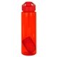 aerial view a red easy pour 24 oz colorful bottle with floating infuser, image 1 of 2